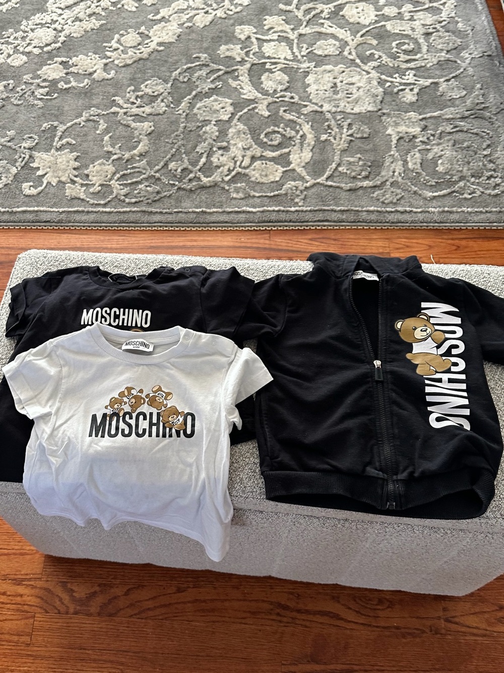 Moschino Toddler Boys Size 2T Logo T-Shirt Bundle + Sweatshirt (3 Pieces)